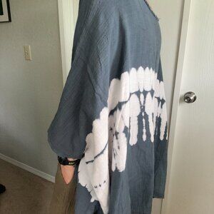 Hand-Dyed 100% Cotton Boxy Kaftan Top